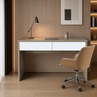 Bureau en bois moderne et minimaliste pour appartement, chambre, bureau d'ordinateur, salon, salle d'étude - Aucun assemblage requis