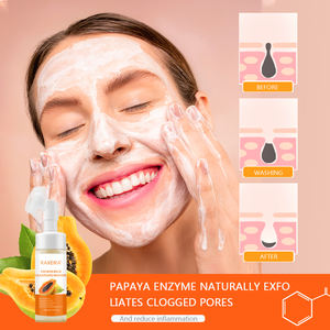 プライベートラベルカスタムジェントルフェイスクレンザーウォッシュディープフェイスクレンザーオーガニックボディウォッシュパパイヤフェイシャルクレンジングフォームムース - Product Image 5