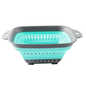 Household Rotating Creative Kitchen Fruit And Vegetable Folding Drain Basket Multi-color Household Fruit Plate