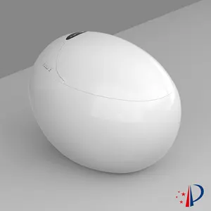 New Sanitary Ware Ceramic Egg Shape Electric Automatic Smart Intelligent Toilet Bowl Smart Bidet Wc Toilet
