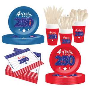 DAMAI - Juego de Artículos para Fiesta del 4 de Julio, Kit con Temática Patriótica para Decoraciones del Día de la Independencia y Día de las Elecciones, Decoraciones para Fiestas, para 8 Personas - Product Image 5