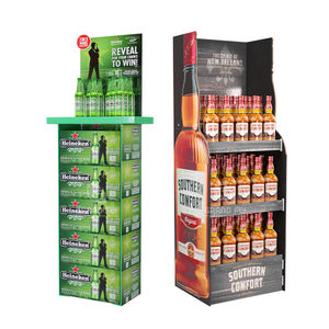 Soporte de exhibición de botellas de vino, cartón corrugado personalizado para supermercado, estante de vino, soporte de exhibición de Material de cartón - Product Image 3