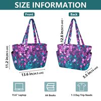 Tas Tote Ringan Berkilau Model Puffy 2026, Dompet dengan Ritsleting, Bahan Poliester, Tas Selempang, Kapasitas Besar untuk Wanita