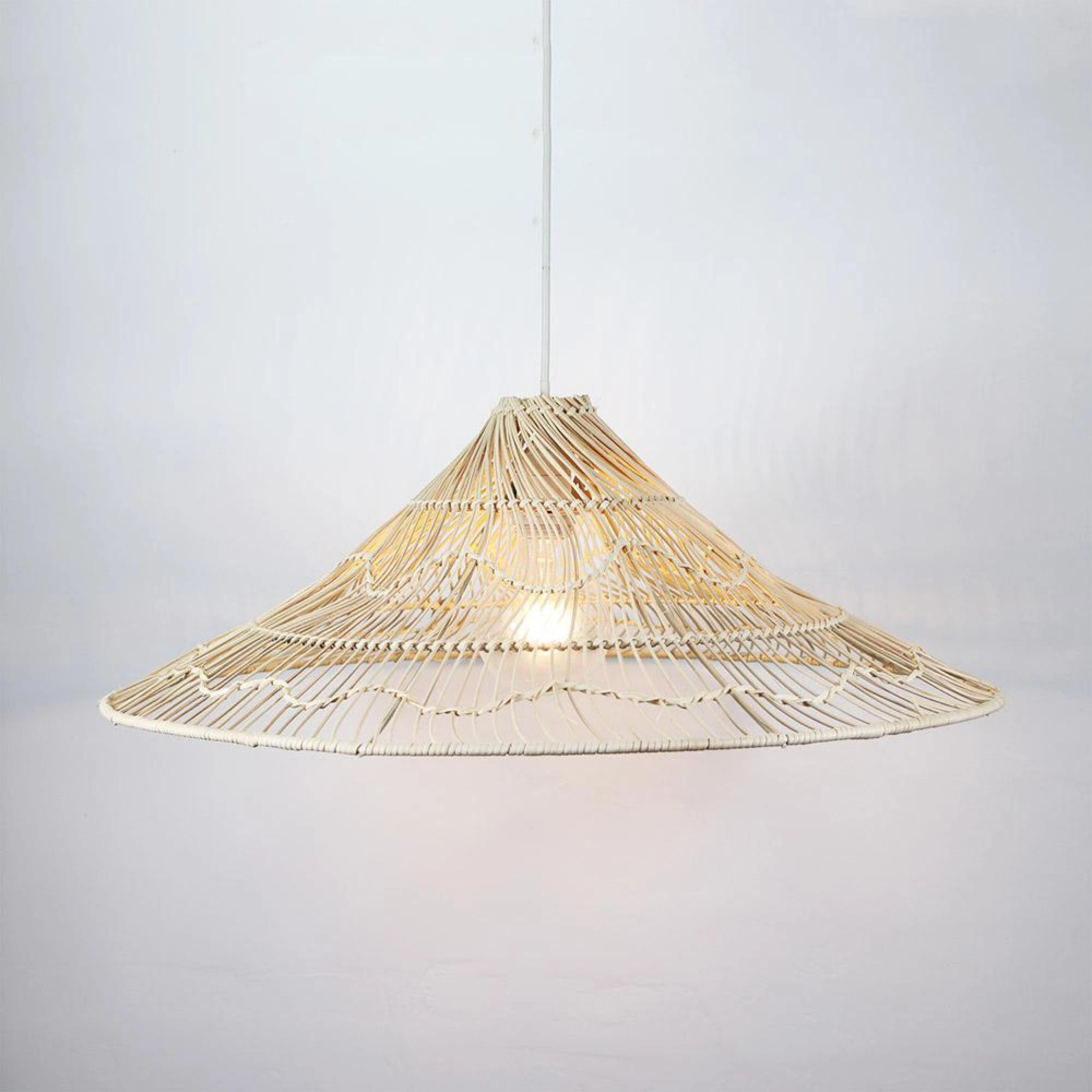 New Collection Vintage Natural Rattan Decor Chandelier Ceiling Light For Living Room