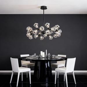 Nordique luxe moderne Simple personnalité créative haricot magique verre moléculaire LED lustre Branche <span class=keywords><strong>Structure</strong></span> pour salon - Product Image 2