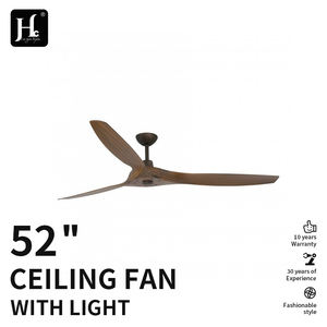 Ventilador de Techo Negro Mate de 52 Pulgadas con Aspas de Madera Maciza de Nogal Oscuro - Sin Luz, Duradero y Confiable - Product Image 2