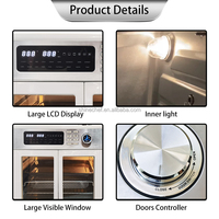 Freidora de Aire Digital de Acero Inoxidable de Gran Capacidad con Temporizador y Termostato Ajustables para Uso Doméstico