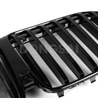 Ensemble de calandres avant de style racing à lamelles simples en ABS injecté noir brillant pour BMW X7 G07 LCI SUV 2022-2025