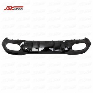 Diffuseur arrière en PP avec sorties d'échappement pour Mercedes Benz Classe A W177 A180 A200 <span class=keywords><strong>A35</strong></span> 2019-2021, mise à niveau au style <span class=keywords><strong>A45</strong></span> AMG - Product Image 2