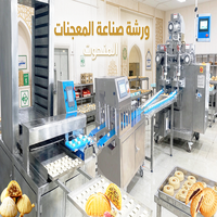 Machine à encruster les maamoul à double tête avec estampage automatique des maamoul et mise en plateau pour la production de gâteaux de lune