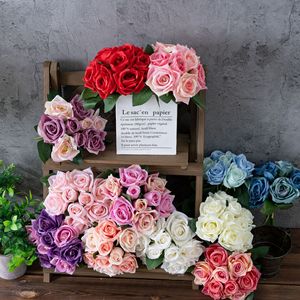 ช่อดอกกุหลาบประดิษฐ์ CallaFloral สมจริง ทำจากผ้าทอแบบแพน สำหรับตกแต่งงานแต่งงาน ตกแต่งบ้าน ตกแต่งสำนักงาน ของขวัญ - Product Image 1