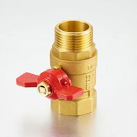 Válvula de bola de latón forjado de 1/2 pulgada, paso completo, 600 WOG, sin plomo, válvula de cierre NPT hembra para sistemas industriales de agua, petróleo y gas