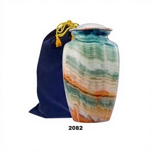 Urnas de Cremación de Metal y Aluminio Estilo Americano, Modelo 2082, para Cenizas Humanas Adultas, Marca LU Marble - Product Image 1