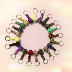 Equipo de Supervivencia al Aire Libre, Llavero de Paracord de Vidrio Tejido a Mano Personalizado, Bola de Vidrio, Autodefensa, Puño de Mono, Uso Seguro - Product Image 3