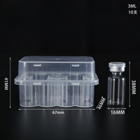 Boîte de rangement en plastique transparent PP de qualité supérieure pour flacons médicaux OEM, empilable, interverrouillable, anti-poussière et anti-humidité, 3-20 ml