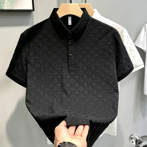 เสื้อยืดคุณภาพสูง ปี 2026 สวมใส่สบาย ระบายอากาศได้ดี ซับเหงื่อ เสื้อยืดแฟชั่นดีไซน์เนอร์แท้สำหรับผู้ชาย เสื้อโปโลสุดหรู - Product Image 3