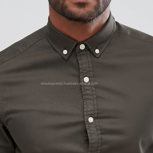 Bulk Wholesale Custom Casual Cotton Plain Long Sleeve <b>Denim</b> <b>Shirt</b> <b>Men</b> - Product Image 1