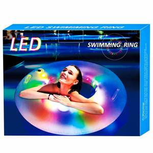 Anillo de natación inflable de PVC de nuevo punto transfronterizo con anillo de natación de piscina ligera ampolla luminosa LED para adultos - Product Image 4
