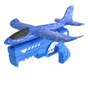 Lanceur d'avion en plastique bleu avec motifs pour enfants de 5 à 7 ans, ensemble de jeu classique unisexe - Product Image 4