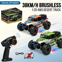 Camion RC tout-terrain sans balais EPT 2,4 GHz 1:20 pour enfants et adultes - Voiture haute vitesse 4x4 tout-terrain 38 km/h - Cadeau B2B de qualité hobby