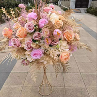 Élégante Boule de Fleurs Artificielles Blanches de Cerisier et de Rose pour Décoration de Mariage, Centre de Table pour Mariage