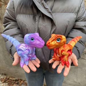 Figurines de dinosaures Velociraptor imprimées en 3D en PLA, série animale, jouets amusants, best-sellers transfrontaliers, pour les 7 ans et plus, cadeaux parfaits - Product Image 2