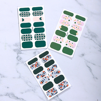 Vente en gros d'autocollants pour vernis à ongles en gel à motif de neige personnalisés Décalcomanies 3D non toxiques pour Nail Art Wraps en été et en automne Style Type mince