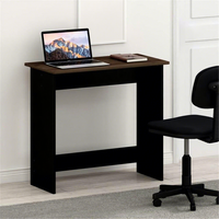 Bureau d'étude rectangulaire compact Columbia Walnut, facile à assembler, table de jeu pour dortoir, bureau à domicile, chambre à coucher, salle d'étude