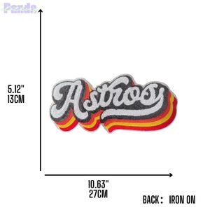 10.3英寸Astros棒球亮片刺绣补丁徽章衬衫Astro粉丝补丁 - Product Image 3