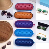 Boîte de rangement pour lunettes de natation d'extérieur, motif uni, 10 pouces+, étui léger et respirant pour lunettes, étui rigide creux étanche