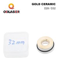 QDLASER Anneau conducteur plaqué or D28 D32 pour support de buse en céramique, pièces de rechange pour capteur de collision de tête de découpe laser à fibre