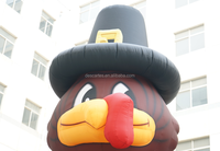 Poulet gonflable décoratif de remerciement, 7M, dinde gonflable géante pour la publicité