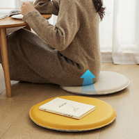 Coussins de siège en mousse à mémoire de forme SUREWALHOME pour chaise, coussin rond en cuir PU souple antidérapant pour tabouret et sol