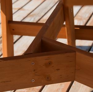 Durable Wooden round Outdoor Dining <b>Table</b> with Built-In Benches – Perfect for Family Gatherings <b>Garden</b> Parties - Product Image 6