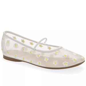 High Quality Elegant Women's Mesh Flat Slip-on Closed Toe Round Toe Ballet Flats Breathable Cushioned Insole Sandals Boat <b>Shoes</b> - Product Image 3