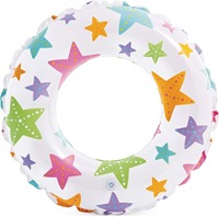 Ensemble de piscine gonflable pour enfants avec imprimé étoile de mer, comprend une bouée de natation et un ballon de plage pour les jeux aquatiques d'été des enfants
