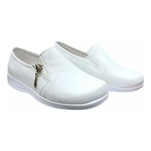 Scarpe Casual da Donna Angelina in Pelle Bianca, Modello Slip-On con Suola Ammortizzata per Camminare - Product Image 6
