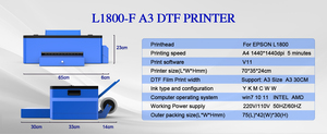 Desktop DTF Printer with L1800 Head Pet Film Printer New Printing Machines Price A3 Dtf Printer New Product - Product Image 2