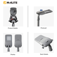 Lampadaire LED intelligent public étanche IP66 AC avec garantie de 5 ans, 100W, en acier inoxydable, certifié Energy Star
