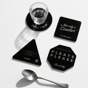 Ensemble de sous-verres en acier inoxydable personnalisés tampons en métal gravés au laser pour bar/café/hôtel - Product Image 2