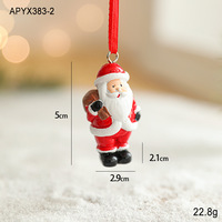 Luxe Noël 3D Résine Santa Bus Maison Boîte Aux Lettres Figurines Miniatures pour Arbre De Noël Ornements Suspendus Décoration