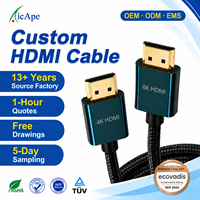 Câble 8K vers 2.1 - Ultra Haute Vitesse 48 Gbps Mâle vers Mâle 8K 60Hz 4K 120Hz HDR pour PS5 Xbox PC Moniteur Projecteur Smart TV