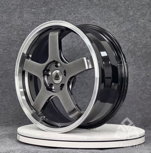 722Auto Noir brillant Monobloc Forgé 19-21 <span class=keywords><strong>5</strong></span> branches Léger de course 5x112/5x120/5x130 pour jante Porsche 718 Cayman GT4 - Product Image 2