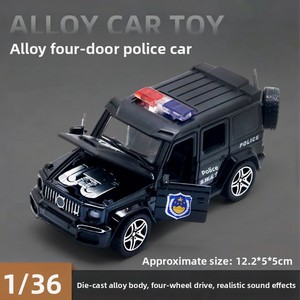 Camion de police et de pompiers, véhicule de sécurité publique, jouet pour enfants, son et lumières, modè<span class=keywords><strong>le</strong></span> en alliage, voiture à rétrofriction 1:36 - Product Image 3