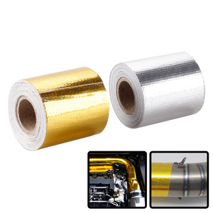 Rouleau de ruban adhésif en aluminium 5cmx5m Or et Argent gaufré, isolant thermique pour tuyaux d'échappement et usage industriel - Product Image 5