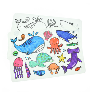 Tapis de table en silicone écologique sans BPA personnalisé pour enfants, idéal pour la peinture et le dessin - Product Image 1
