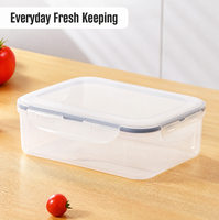 Récipient de stockage alimentaire rectangulaire hermétique avec logo personnalisé en plastique PP sans BPA vente en gros de cuisine garde-manger pour la préparation de repas