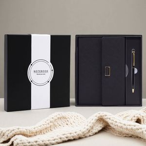 2025 2026 A5 PU Leather PP Notebook Thread Sewing Bound with Three-<b>fold</b> Design <b>Pen</b> Holder & Cardbox - Product Image 5