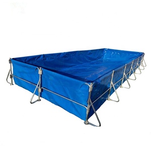 Tanques de Cría de Cangrejos de Río Cuadrados de PVC/Acero Galvanizado, Duraderos y Comerciales, Color Azul, Equipo de Acuicultura, Estanques para Peces de Interior/Exterior - Product Image 4