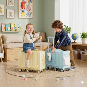 Valigia Cavalcabile per Bambini con Ruote Girevoli, Trolley Cavalcabile per Bambini, Valigia Trolley per Bambini - Product Image 1